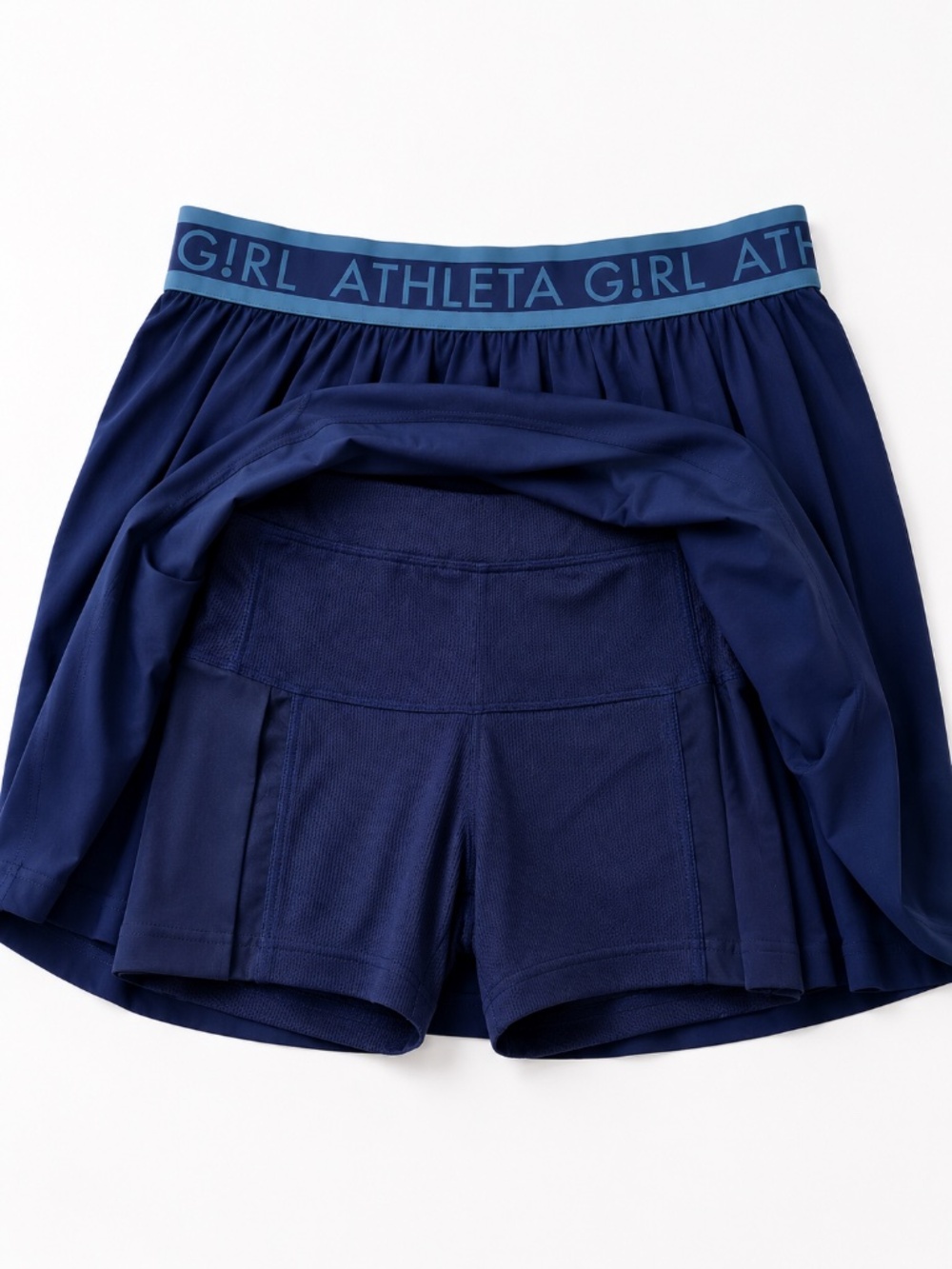 Athleta Girl Pleat Perfect Skort Navy Size L 12